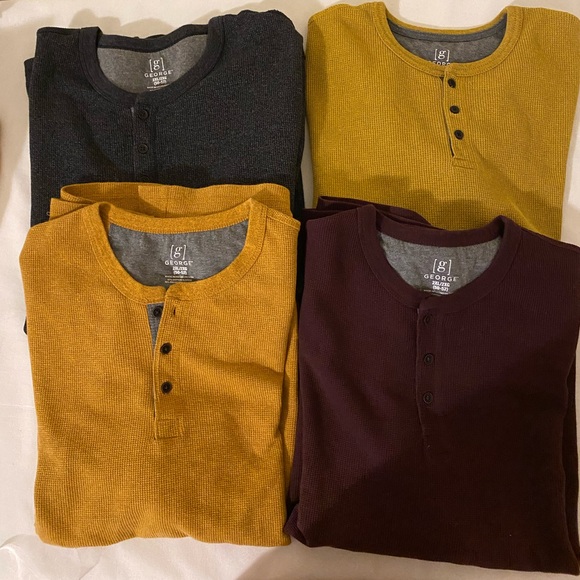 Four George Thermal Henley Shirts 2XL(50-52) - Picture 8 of 11